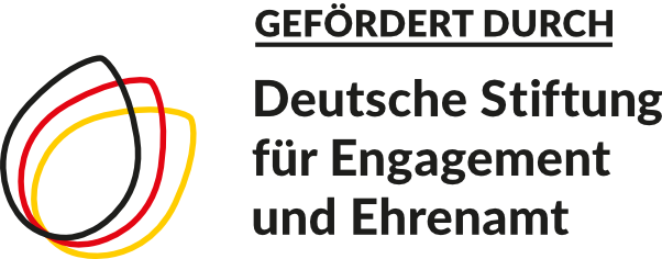 Schriftzug und Logo Gefördert durch Deutsche Stiftung für Engagement und Ehrenamt