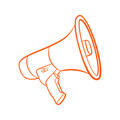 Megaphon als Logo für KIBT