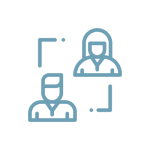 Zwei Personen mit Linien verbunden