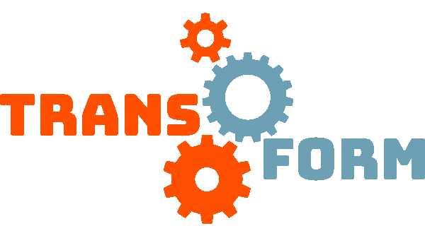 Transform mit zwei ineinandergreifenden Zahnrädern